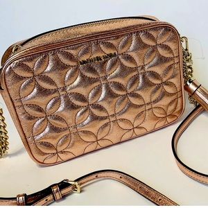 Michael Kors Metallic Rose Crossbody Bag